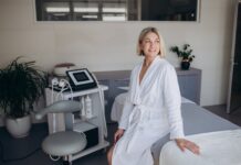 Body Contouring in Istanbul: Liposuction, Tummy Tuck, and BBL Guide Patient in a spa robe at a body contouring clinic in Istanbul
