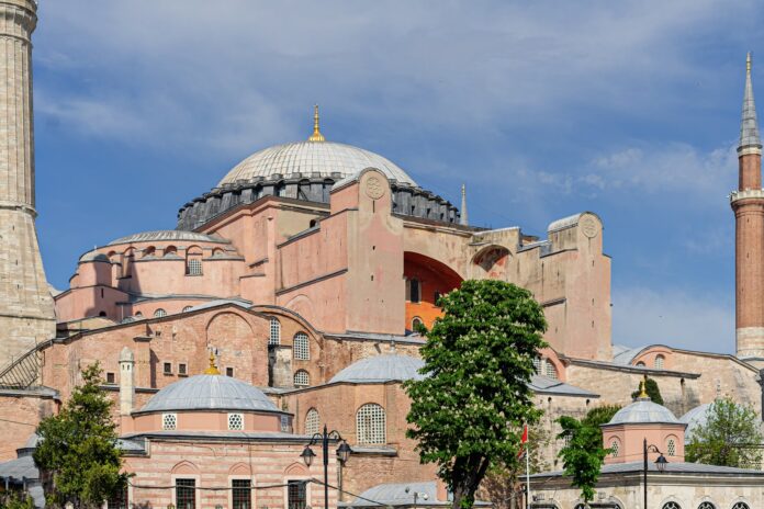 Hagia Sophia in Istanbul, one of the most iconic historical landmarks in Turkey