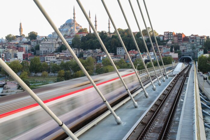 istanbul-metro-marmaray-golden-horn-bridge Golden Horn metro bridge in Istanbul, part of the city's modern public transport network