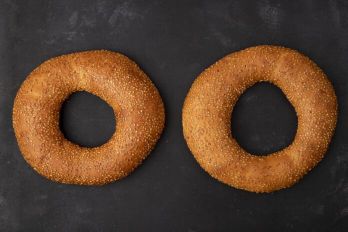 best-bakeries-istanbul-simit-borek Fresh simit and börek from a Turkish bakery