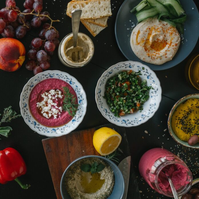 best-vegan-vegetarian-restaurants-istanbul Plant-based meze spread at a Mediterranean restaurant