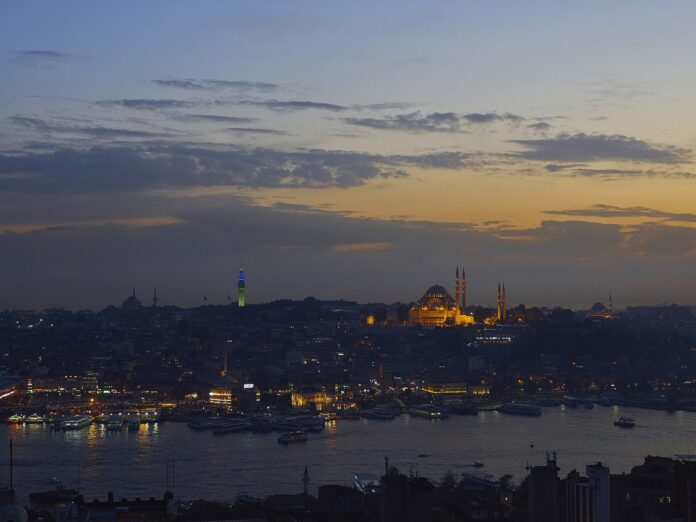 Galata Tower in Istanbul during the late summer evening