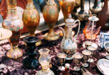 Istanbul’s Sunday Bazaars and Flea Markets: Where to Find the Best Deals Engraved metal Oriental jug on display at a flea market