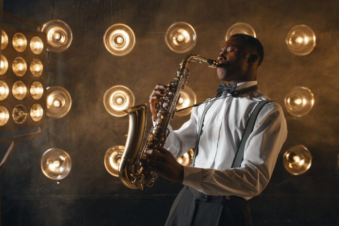 istanbul-october-2026-events-jazz-concert Saxophonist performing live on stage with warm backlighting at a jazz concert